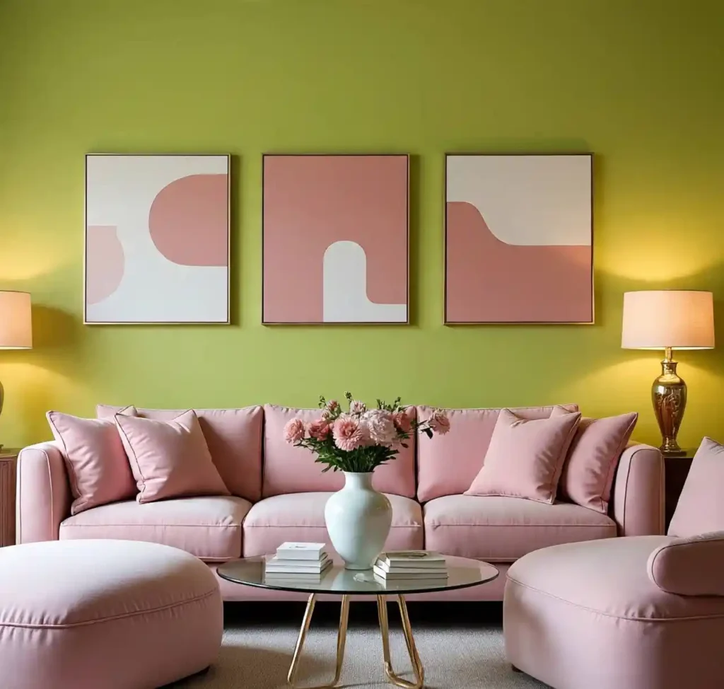 21-Lime Green Living Room Idea