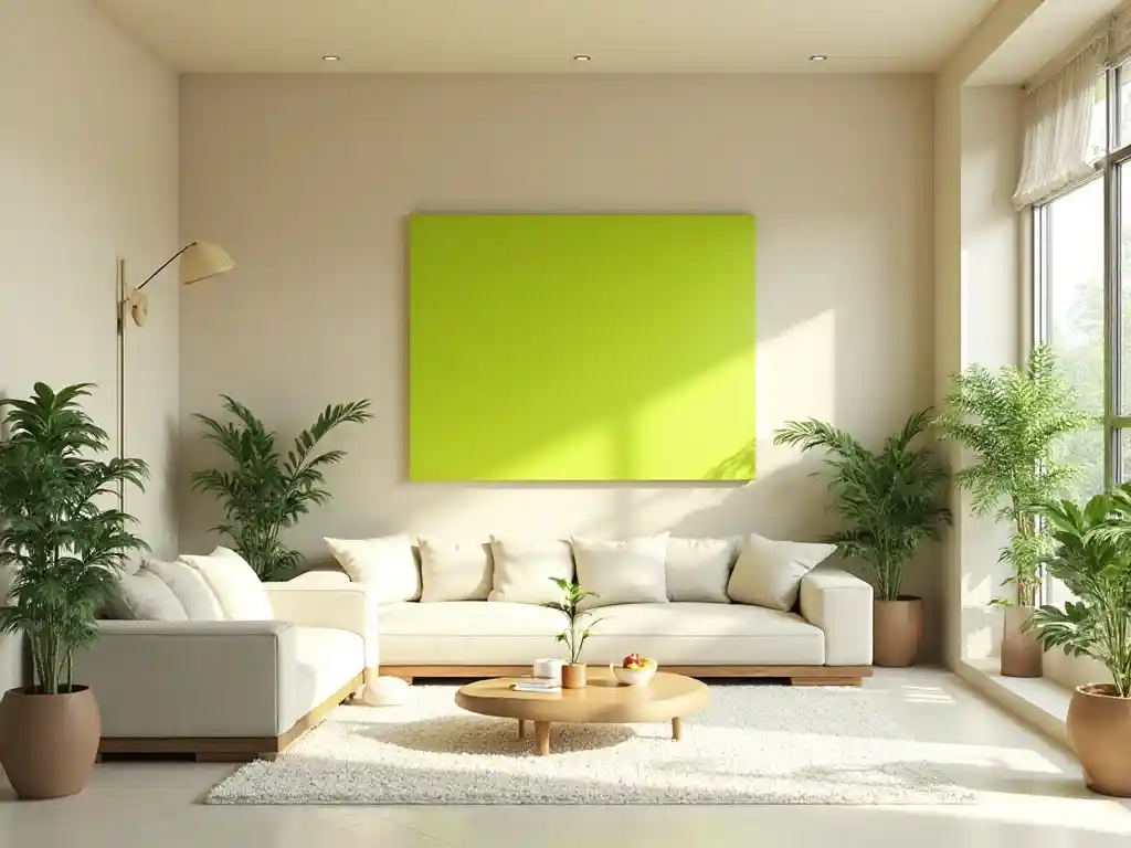 22-Lime Green Living Room Idea