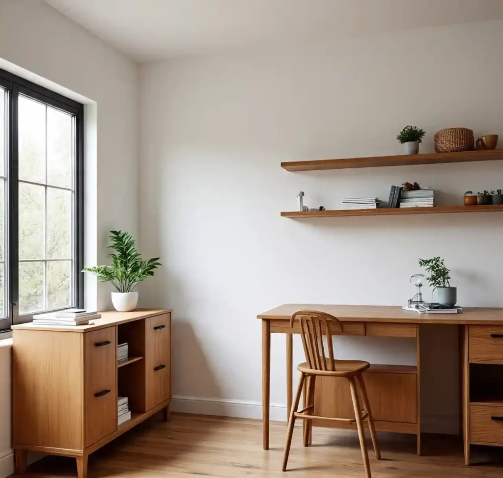 23-Scandinavian Home Office Design Idea