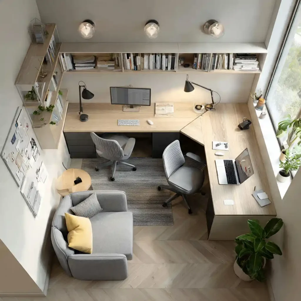 23-Shared Home Office Idea