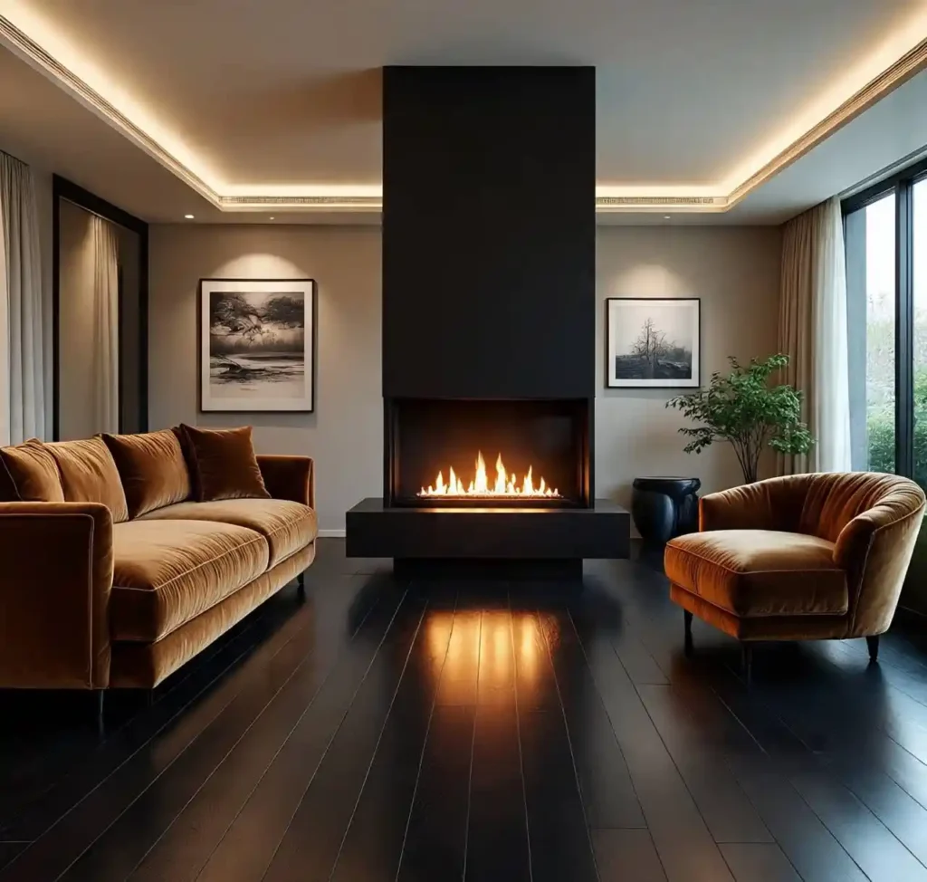 24-Black Hardwood Floor Idea