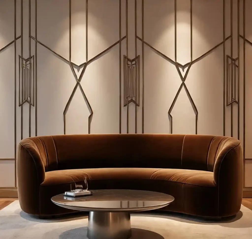 24-Curved Sofa Living Room Idea