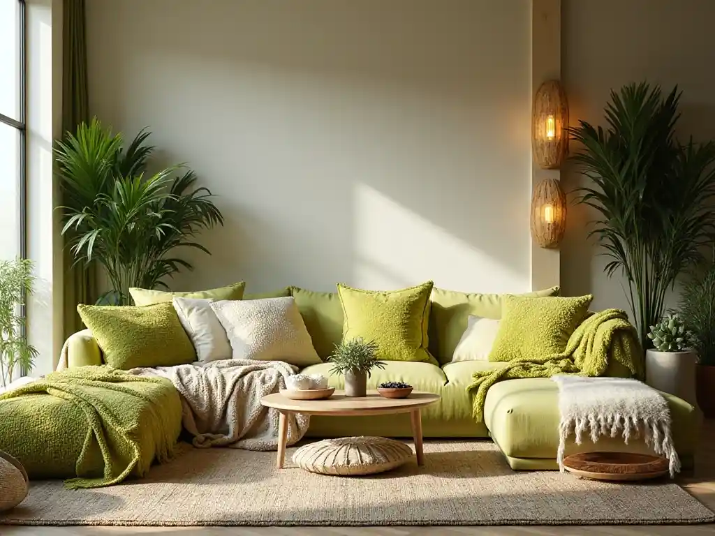 24-Lime Green Living Room Idea
