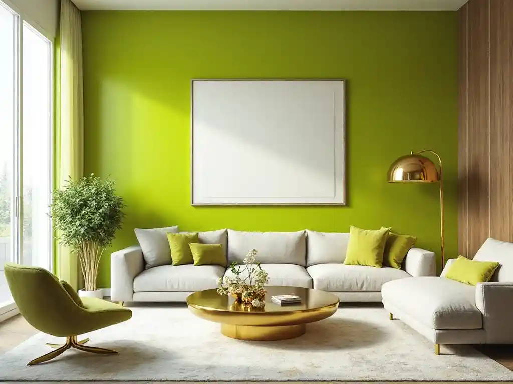 25-Lime Green Living Room Idea