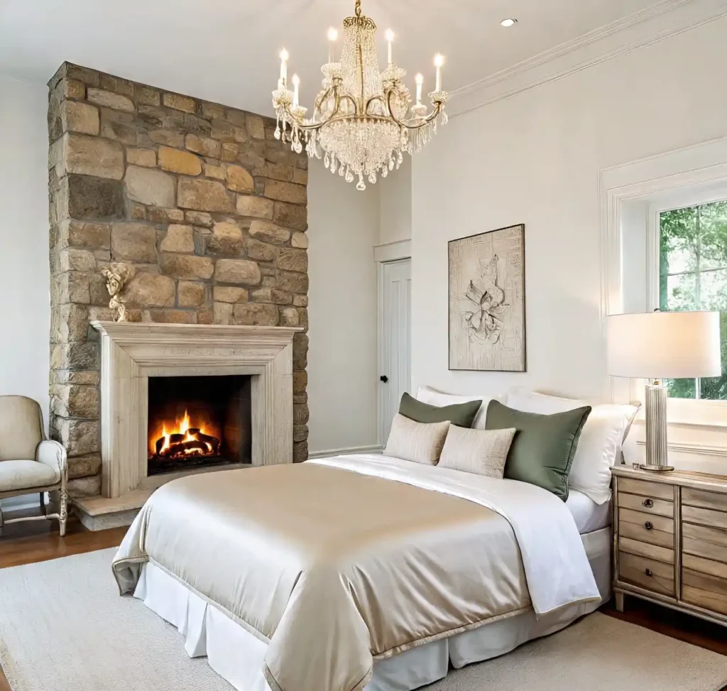 25-Stone Fireplace Bedroom Ideas