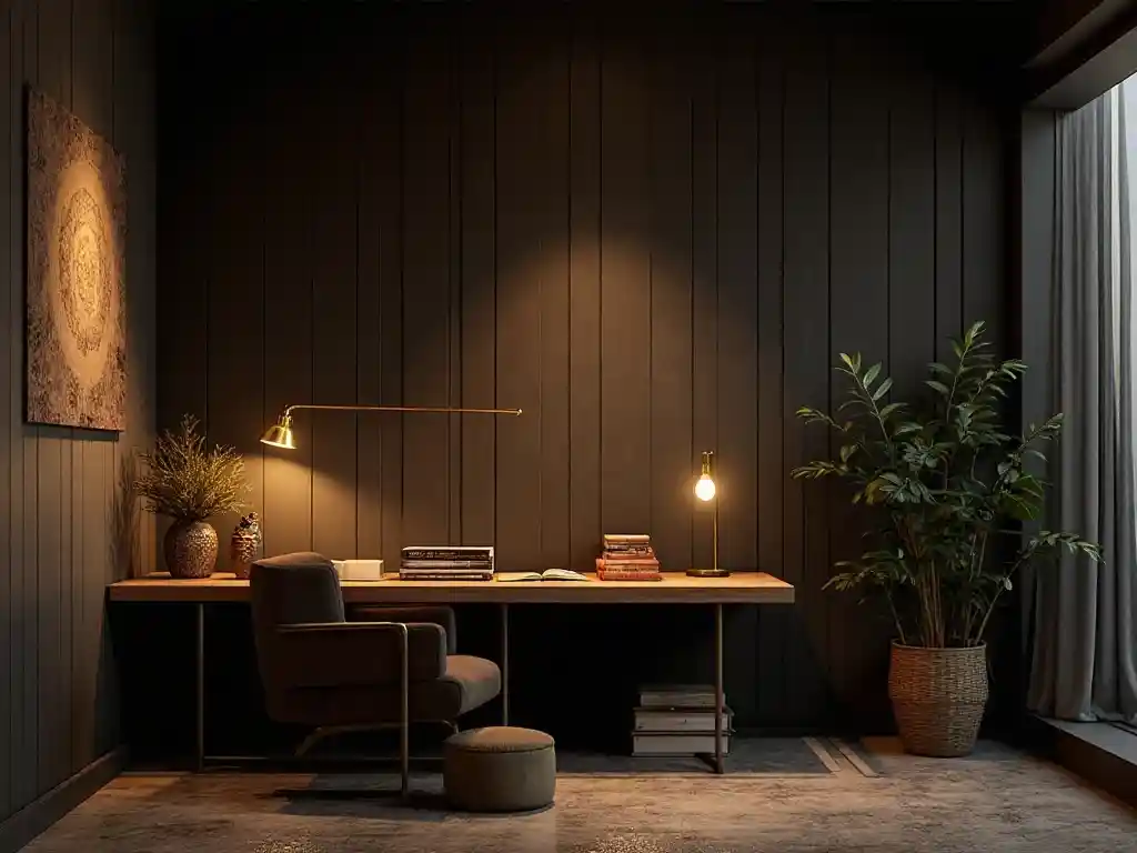 3-Black Iron Ore Office Decor Idea