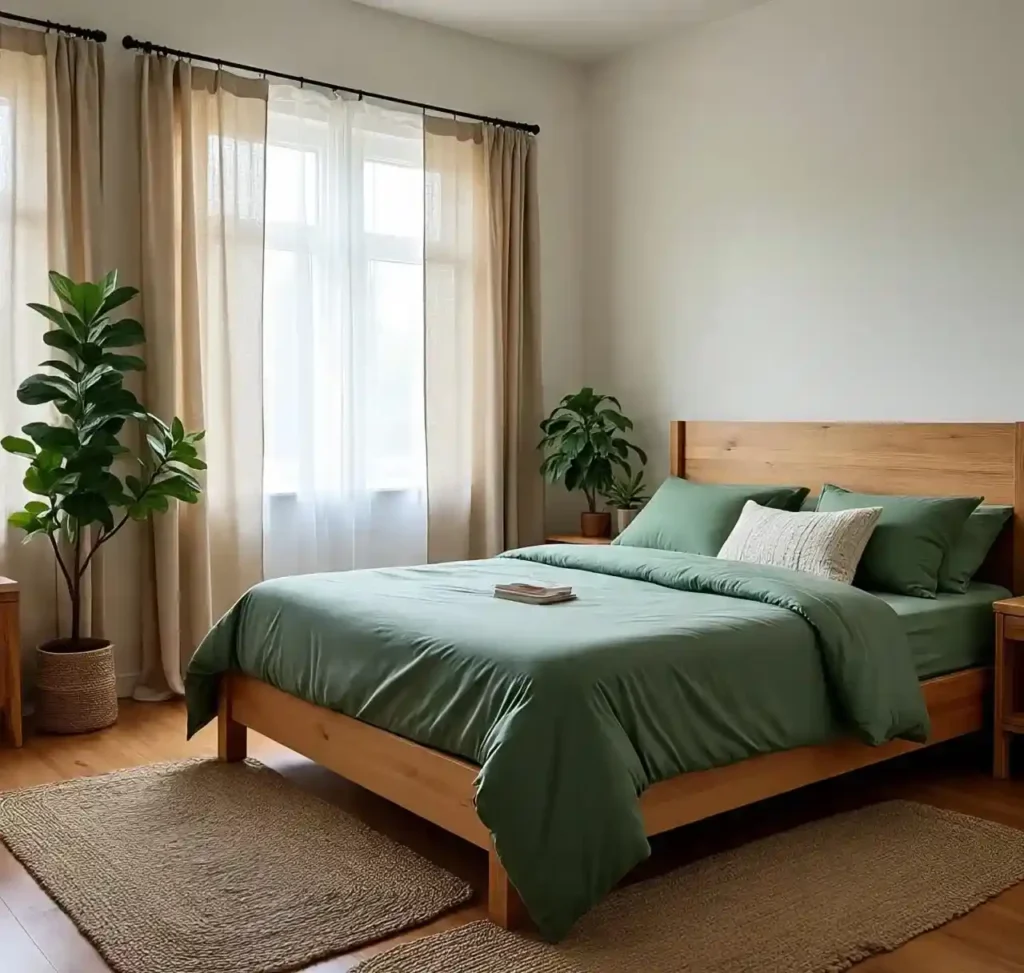 4-Biophilic Green Bedroom