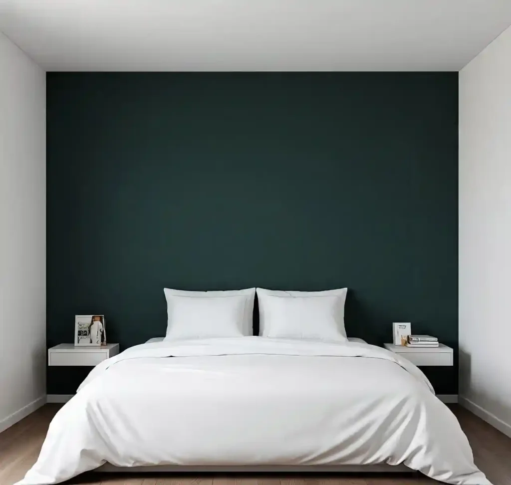 4-Dark Green Bedroom Idea
