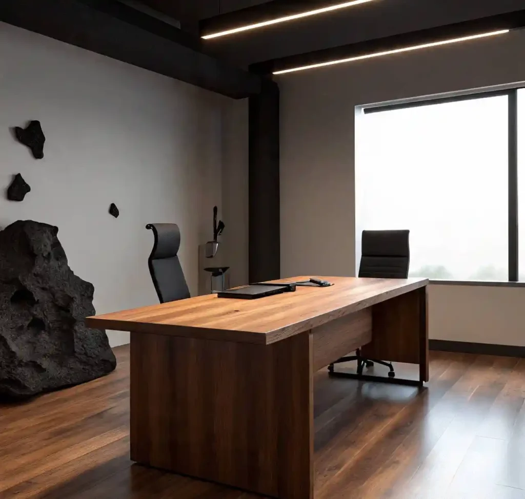 5-Black Iron Ore Office Decor Idea