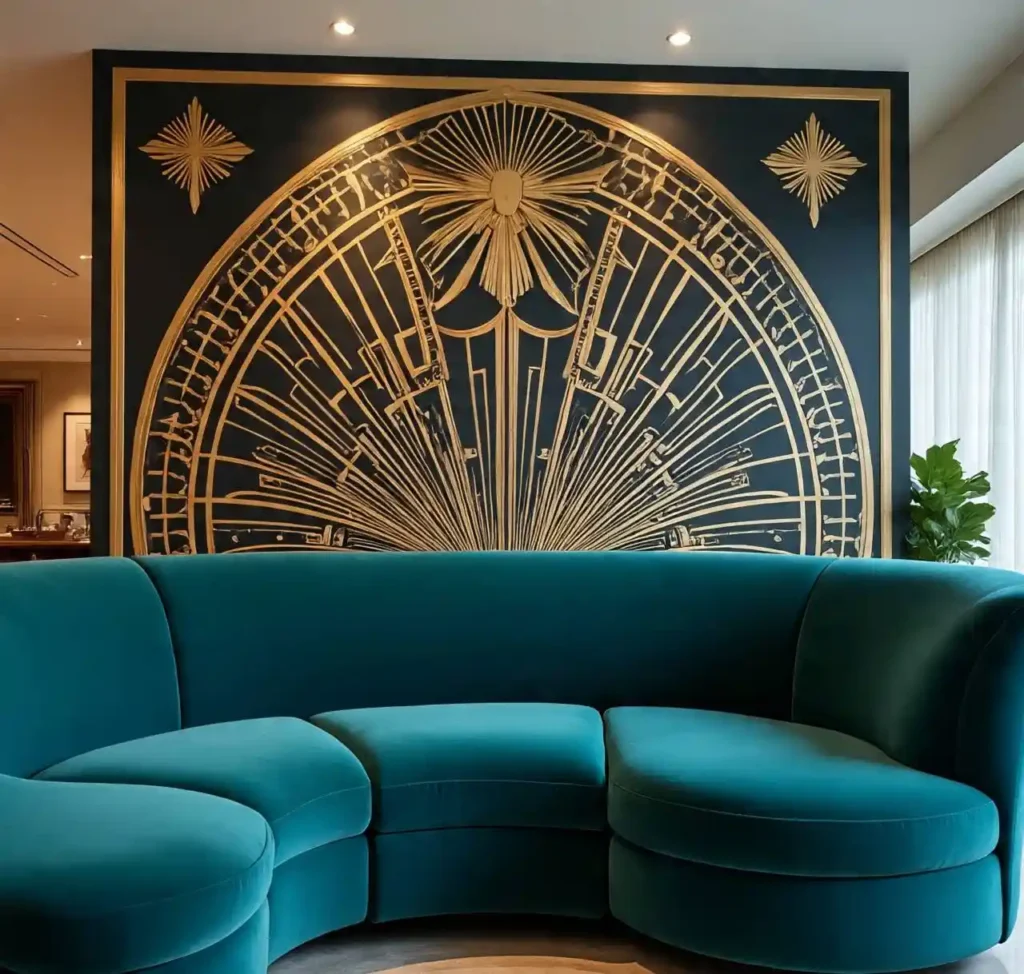 5-Curved Sofa Living Room Idea