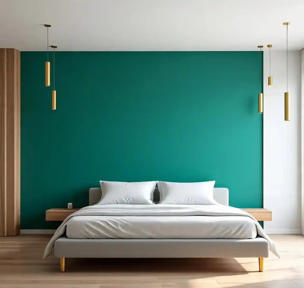 5-Green and Gold Bedroom Idea