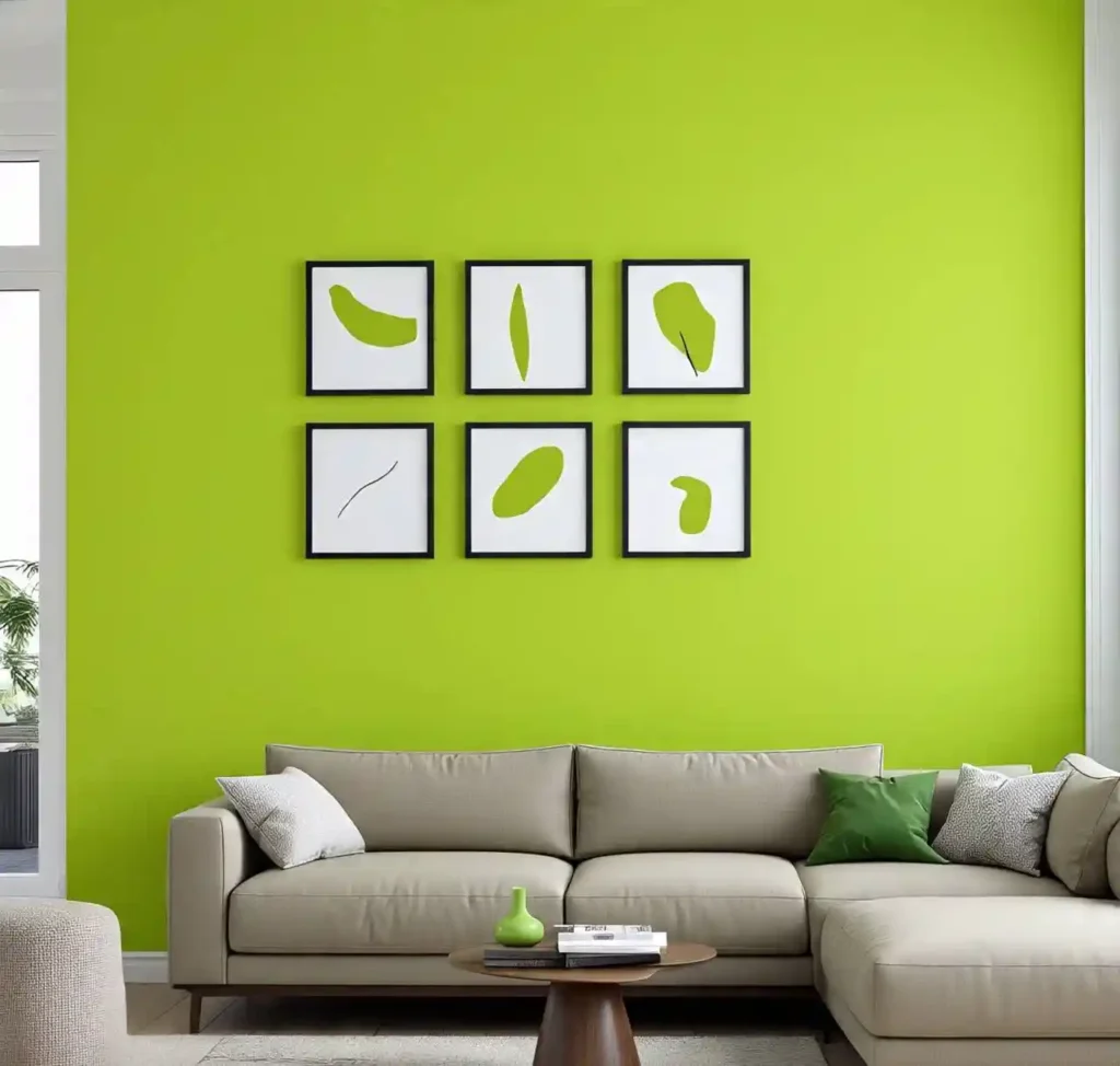 5-Lime Green Living Room Idea