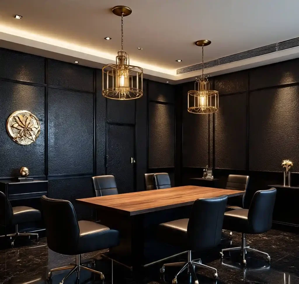 6-Black Iron Ore Office Decor Idea