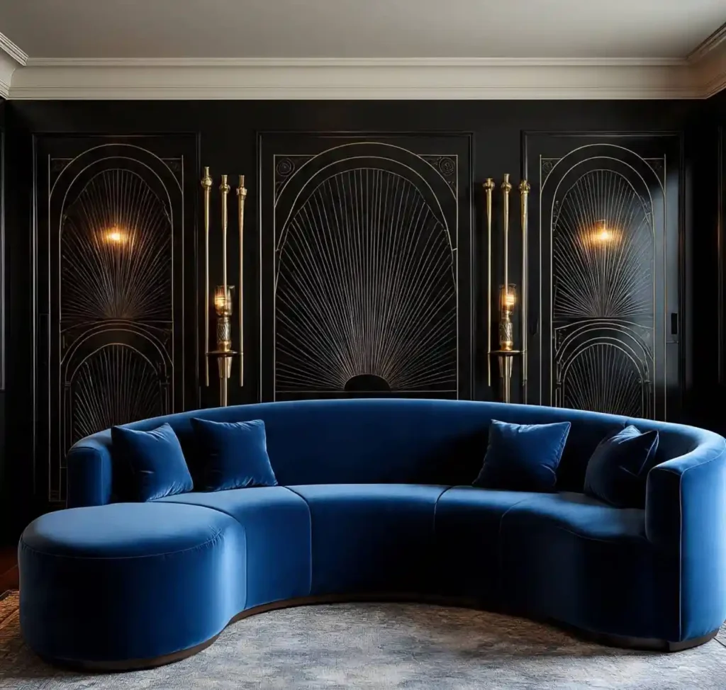 6-Curved Sofa Living Room Idea