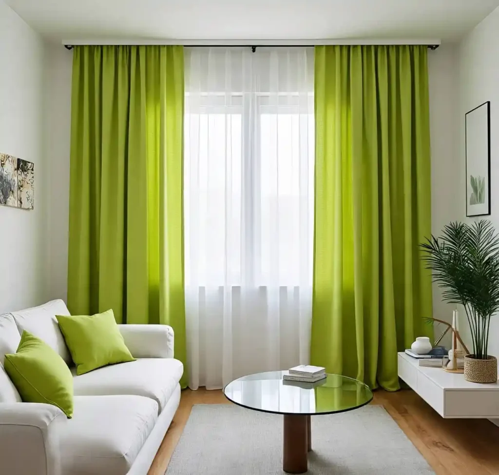6-Lime Green Living Room Idea