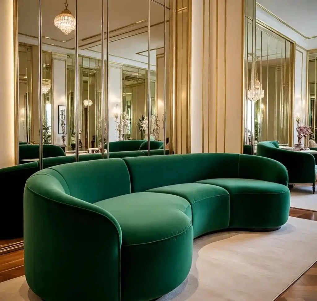 8-Curved Sofa Living Room Idea