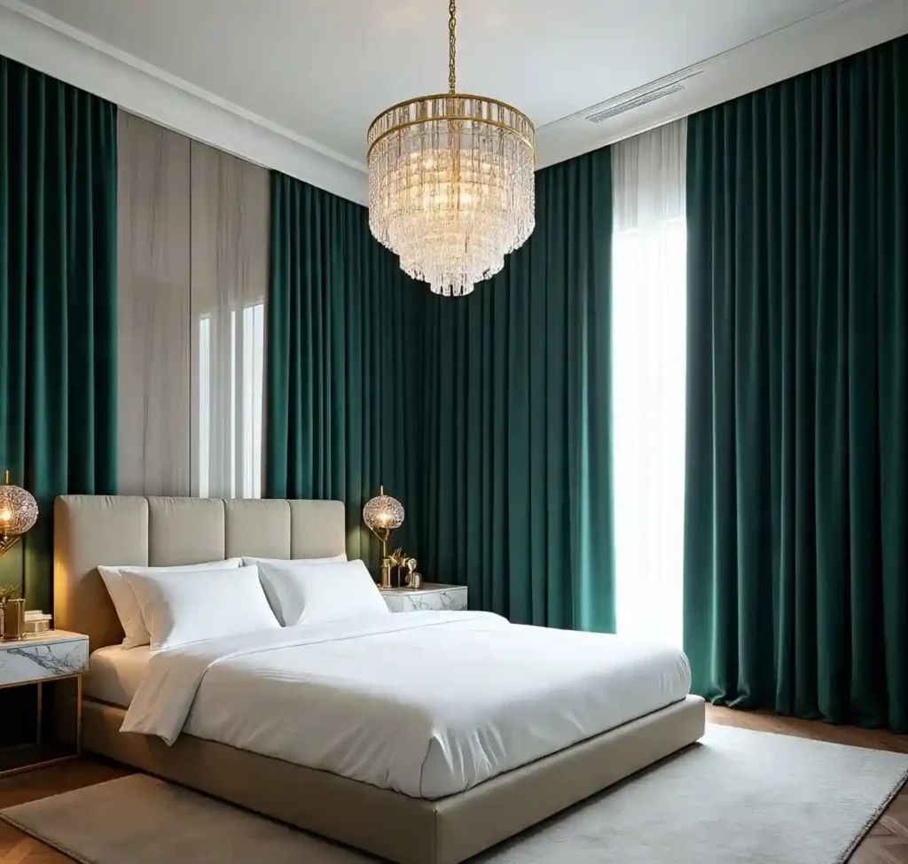 8-Green and Gold Bedroom Idea