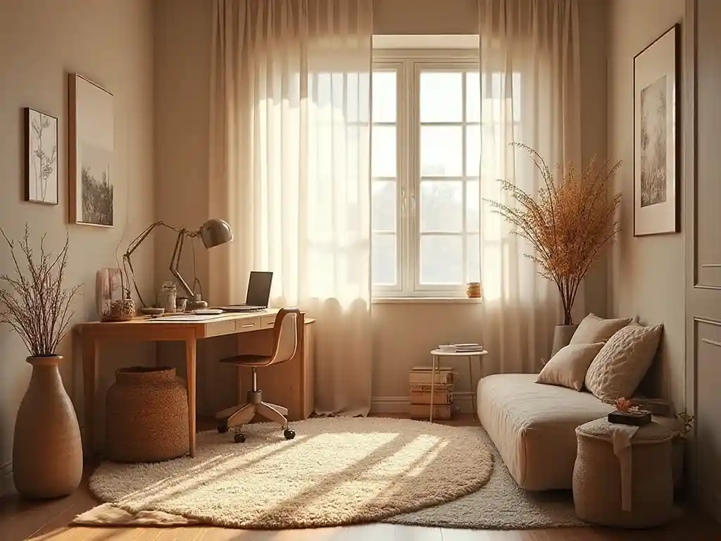 8-Scandinavian Home Office Design Idea