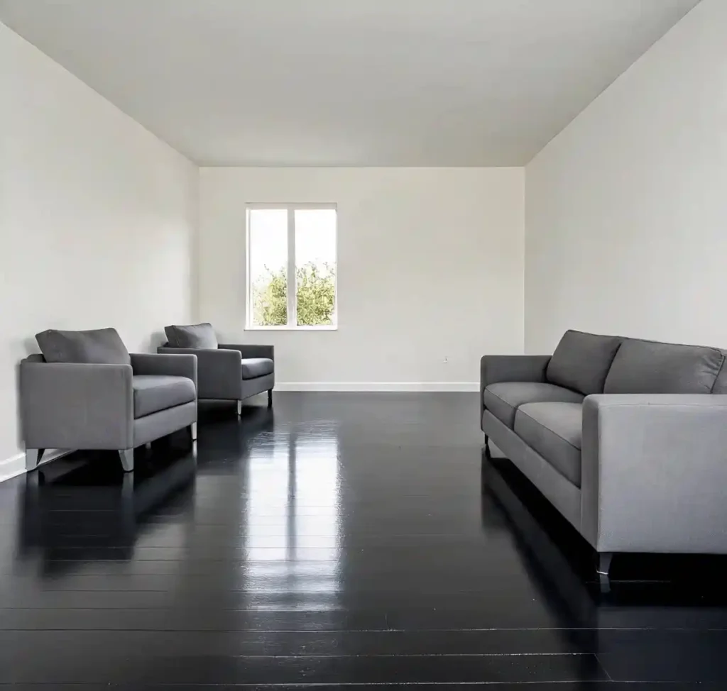 9-Black Hardwood Floor Idea