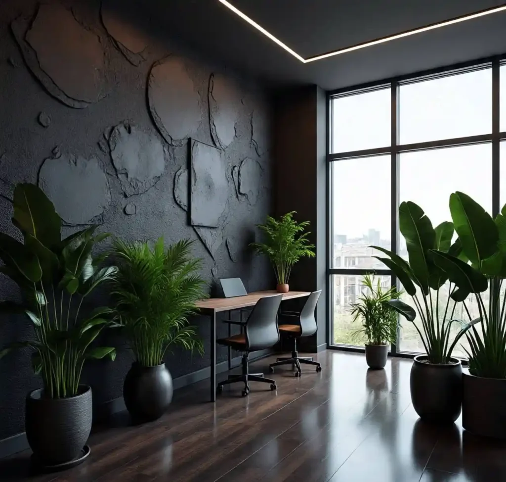 9-Black Iron Ore Office Decor Idea