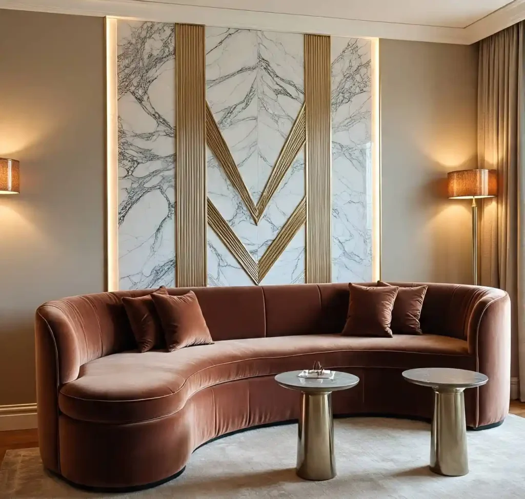 9-Curved Sofa Living Room Idea