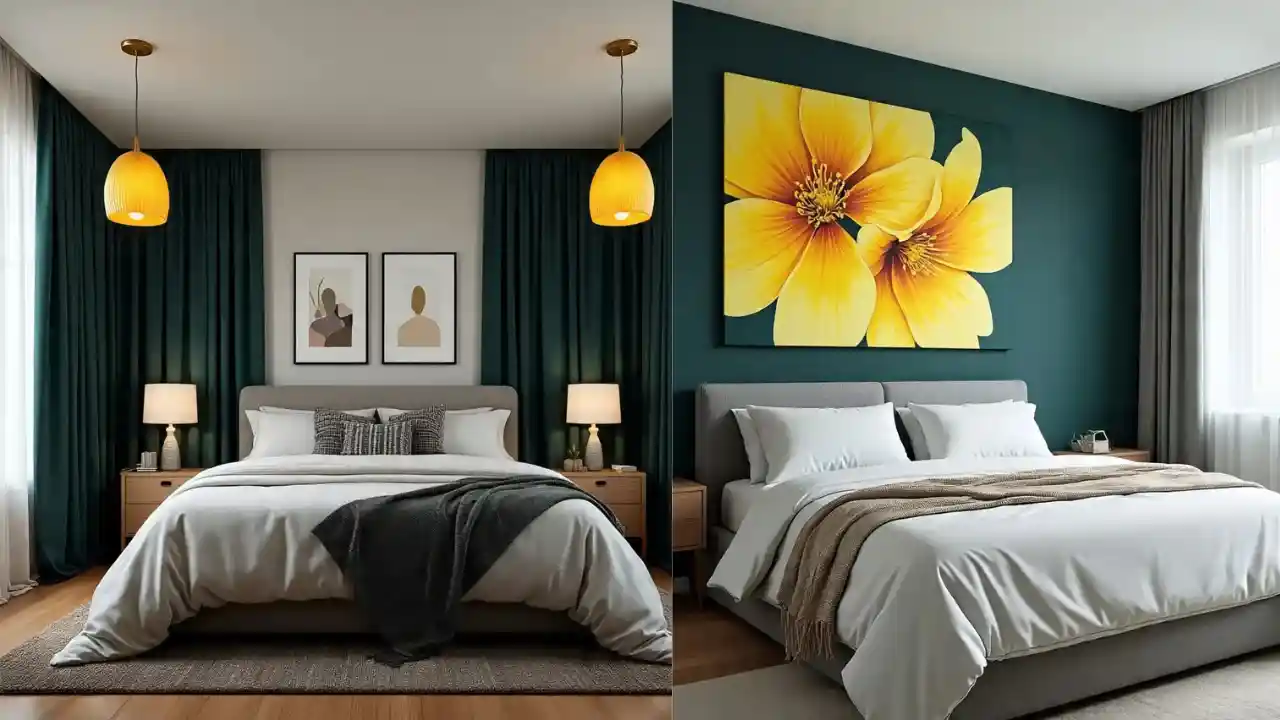 Bold Dark Green and Yellow Bedroom Ideas for Earthy & Harmonious Design