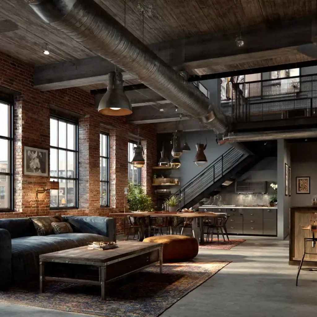 10-Industrial Apartment Interior Idea