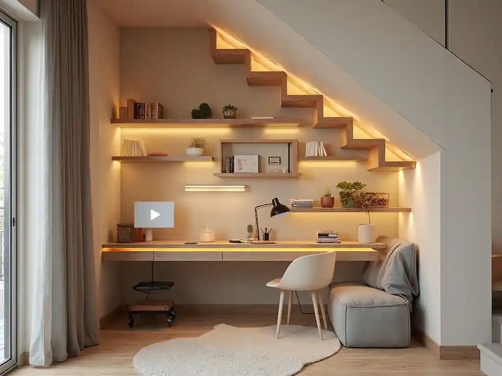 12-Home Office Under Stairs Idea