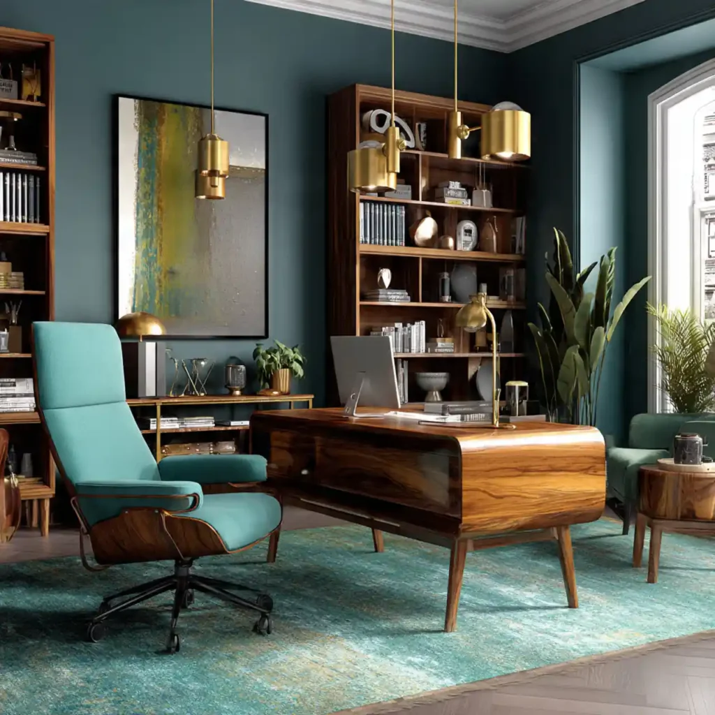 14-Blue Home Office Idea