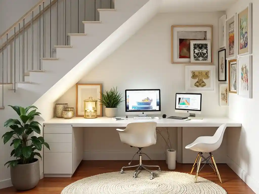 14-Home Office Under Stairs Idea