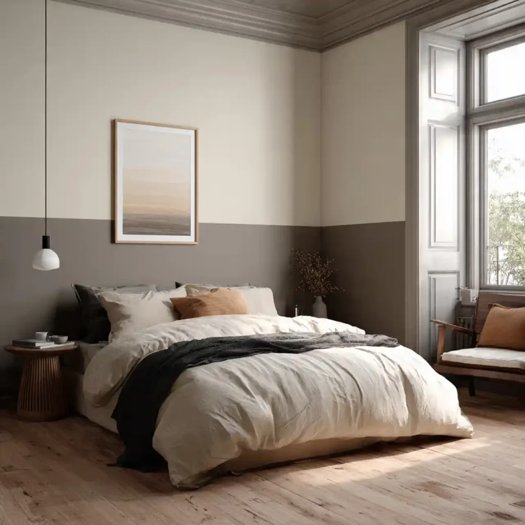 14-Mocha Bedroom Wall Idea