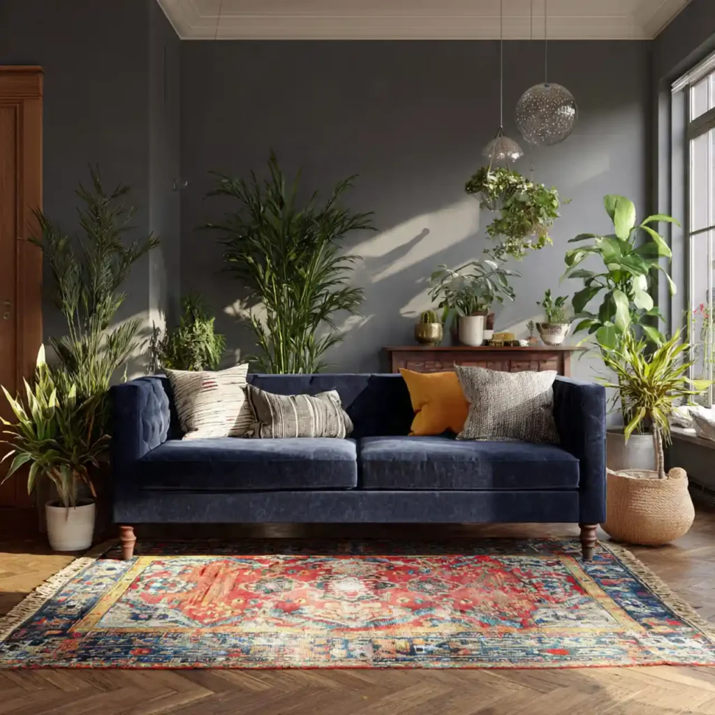 14-Navy Blue Velvet Furniture Idea