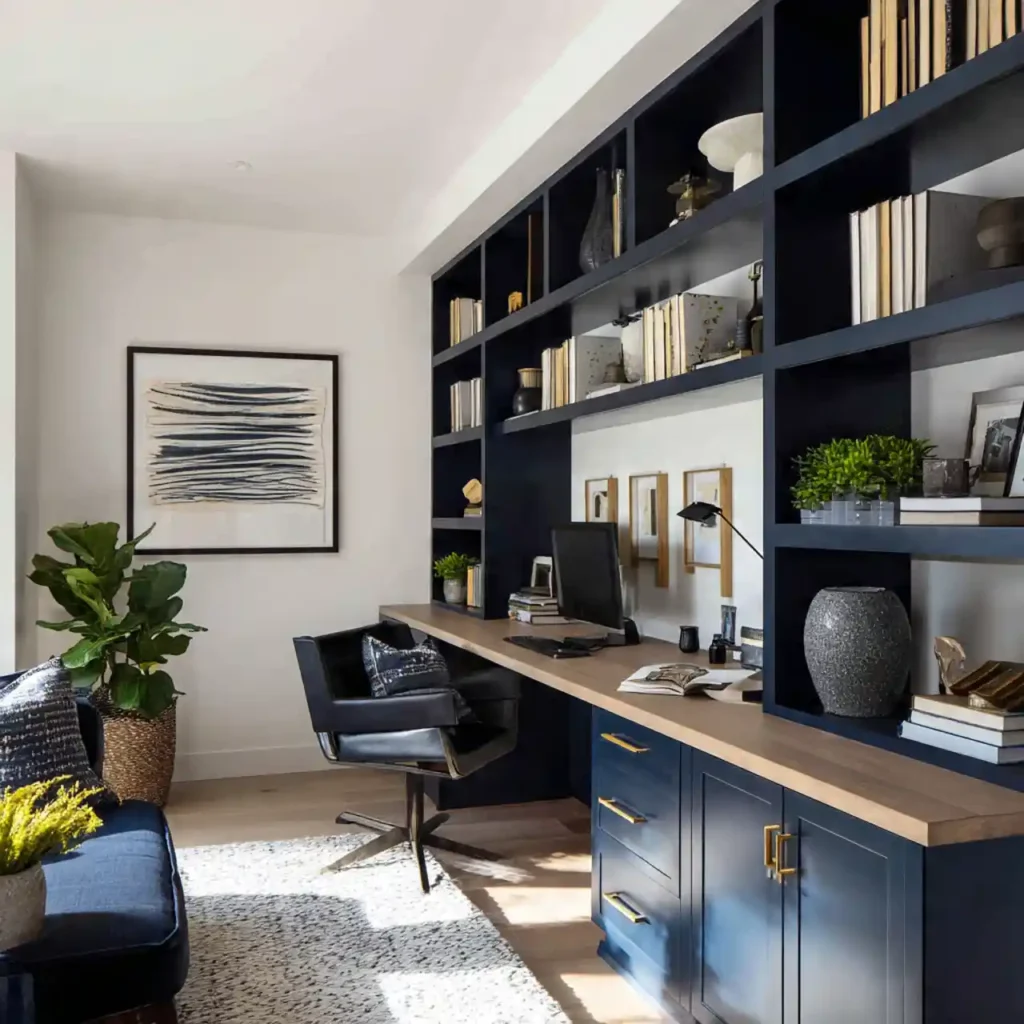 15-Blue Home Office Idea