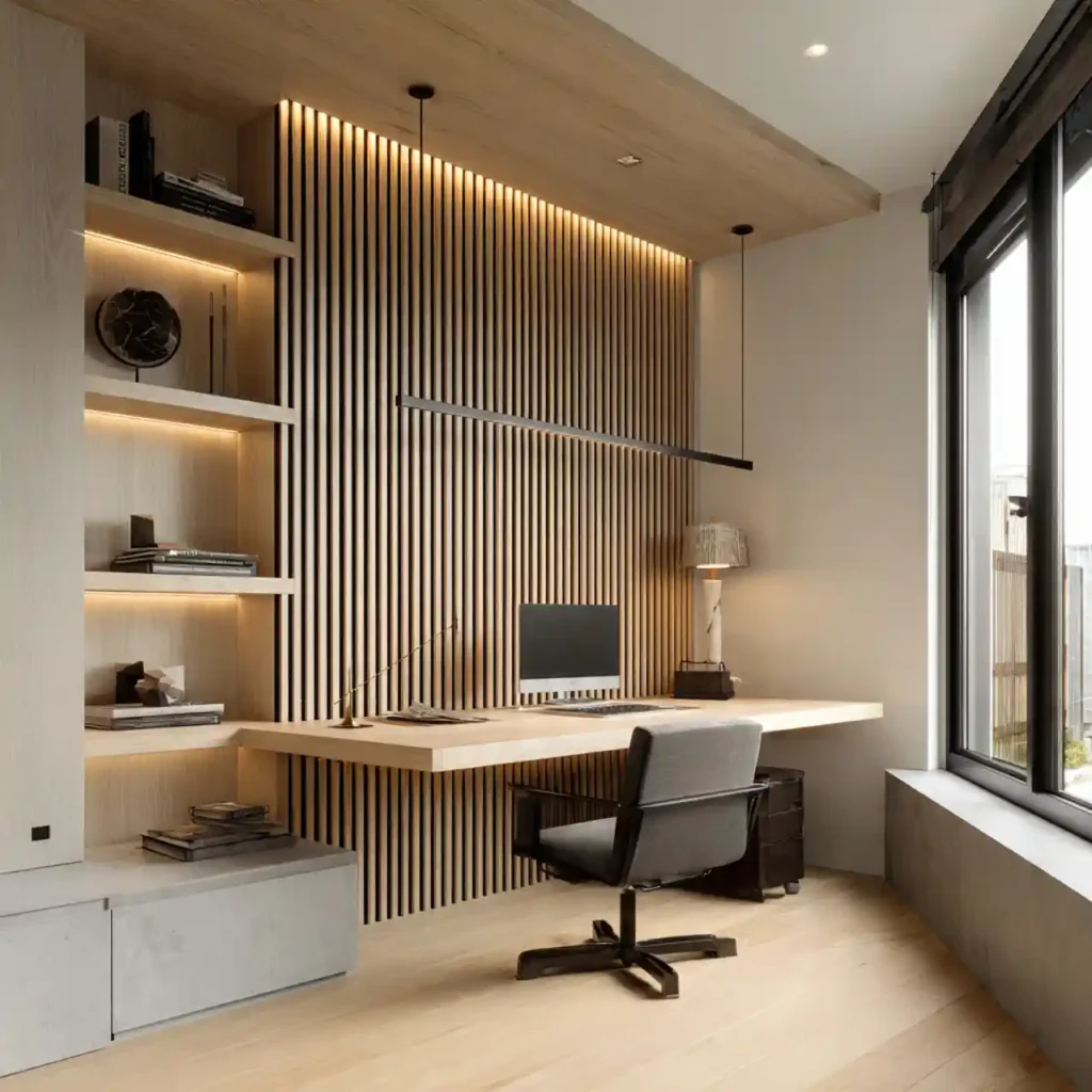 15-Wood Slat Wall Idea