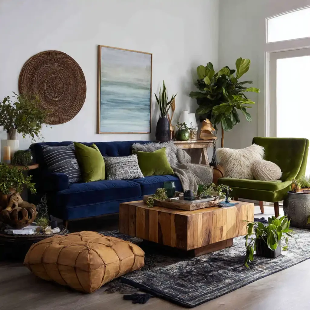 16-Navy Blue Velvet Furniture Idea