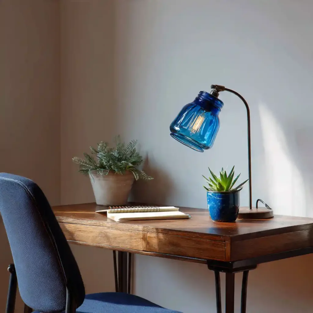 17-Blue Home Office Idea