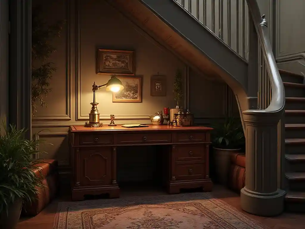 17-Home Office Under Stairs Idea