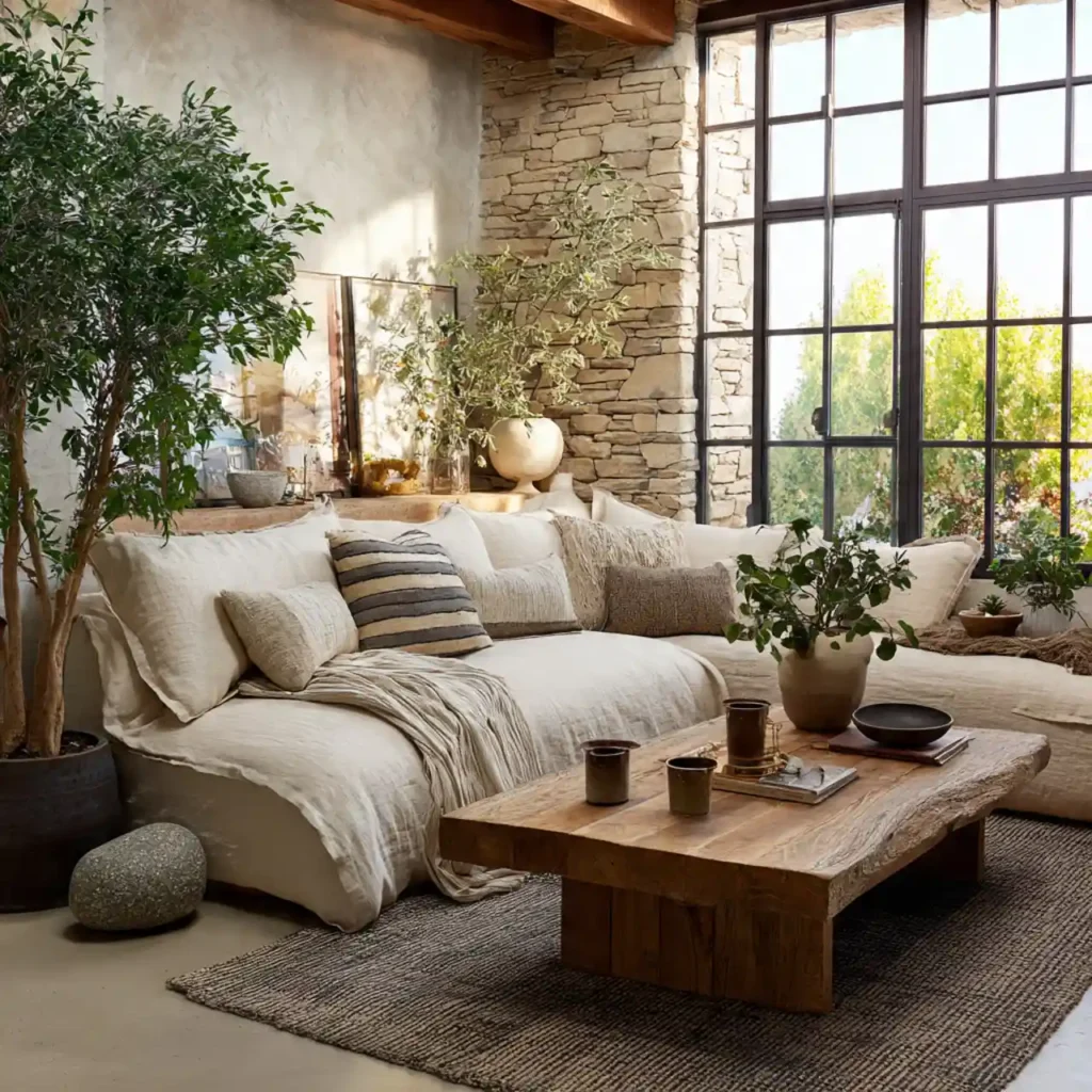 18-Biophilic Living Room Idea