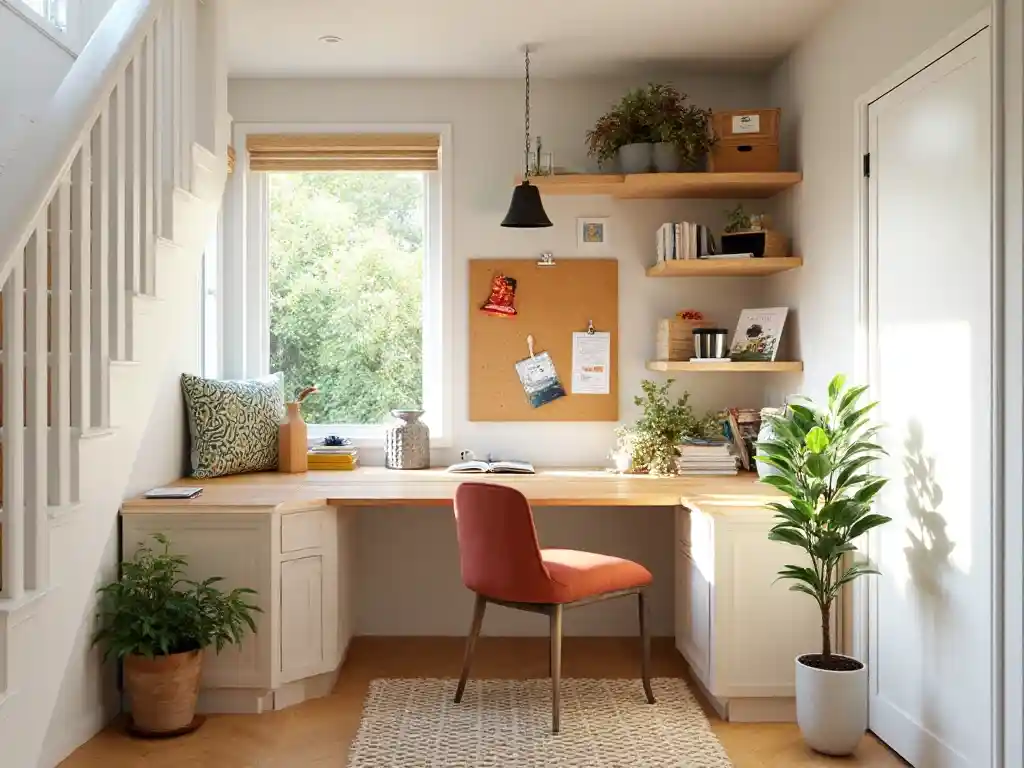 19-Home Office Under Stairs Idea