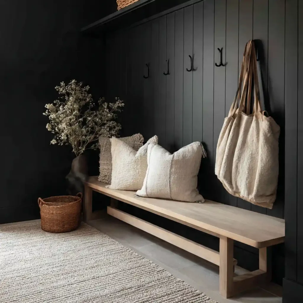 2-Black Scandinavian Hallway Idea