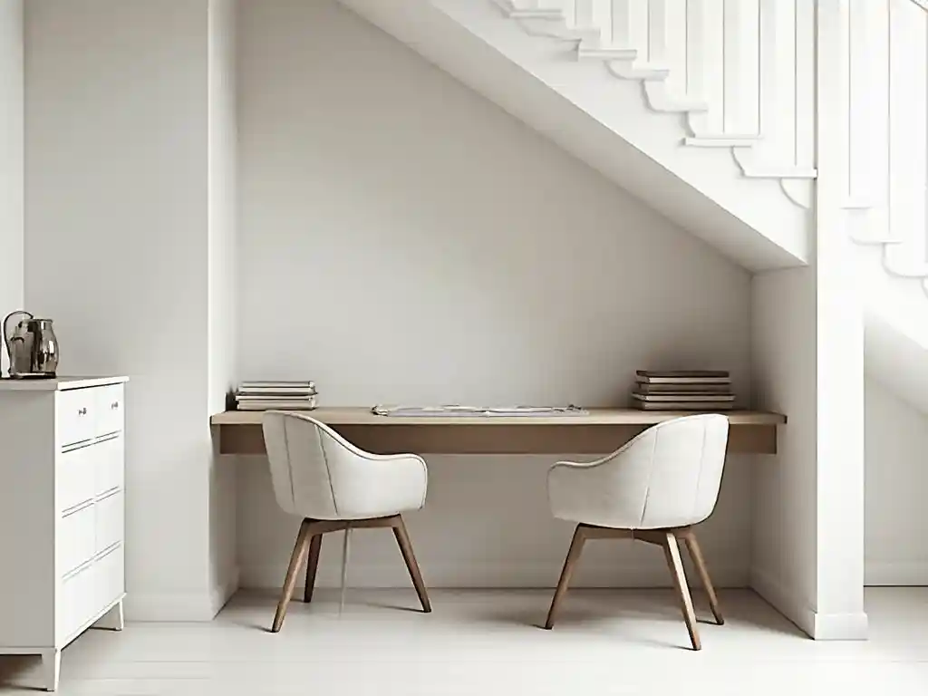 20-Home Office Under Stairs Idea