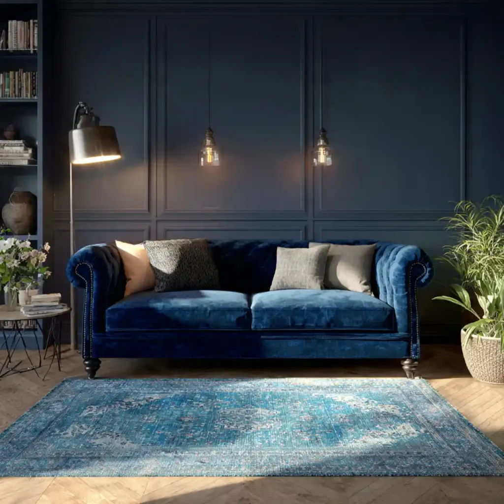 20-Navy Blue Velvet Furniture Idea