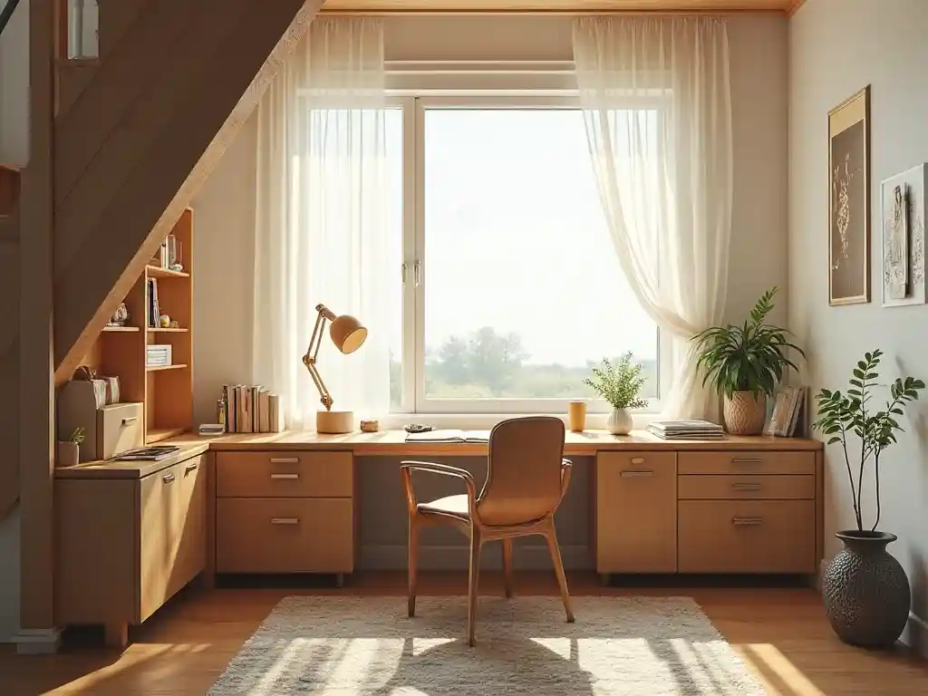 22-Home Office Under Stairs Idea