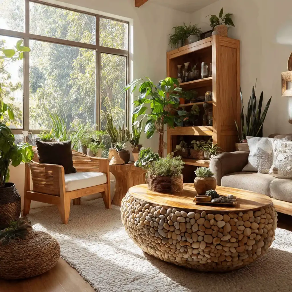 23-Biophilic Living Room Idea