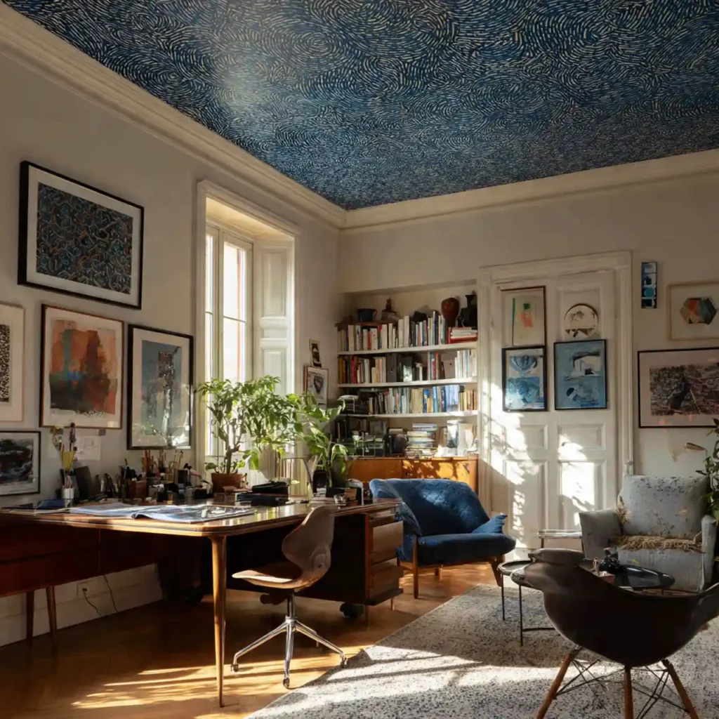 23-Blue Home Office Idea