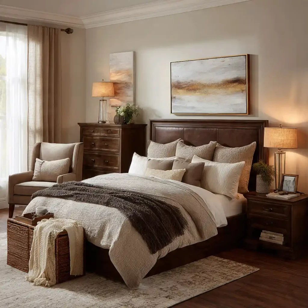 25-Mocha Bedroom Furniture Ideas