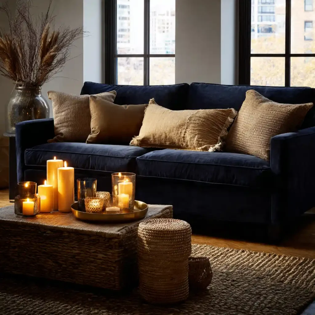 25-Navy Blue Velvet Furniture Ideas