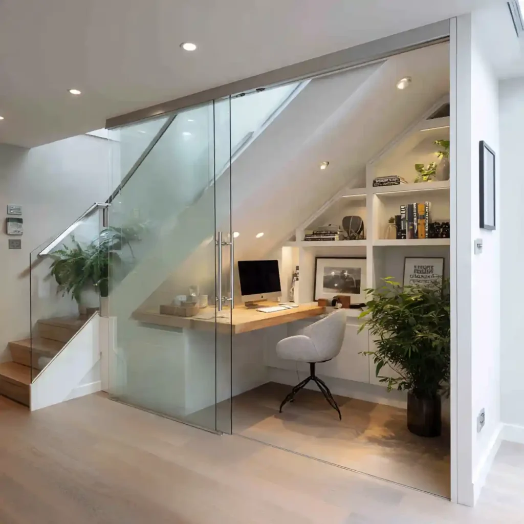 29-Home Office Under Stairs Idea