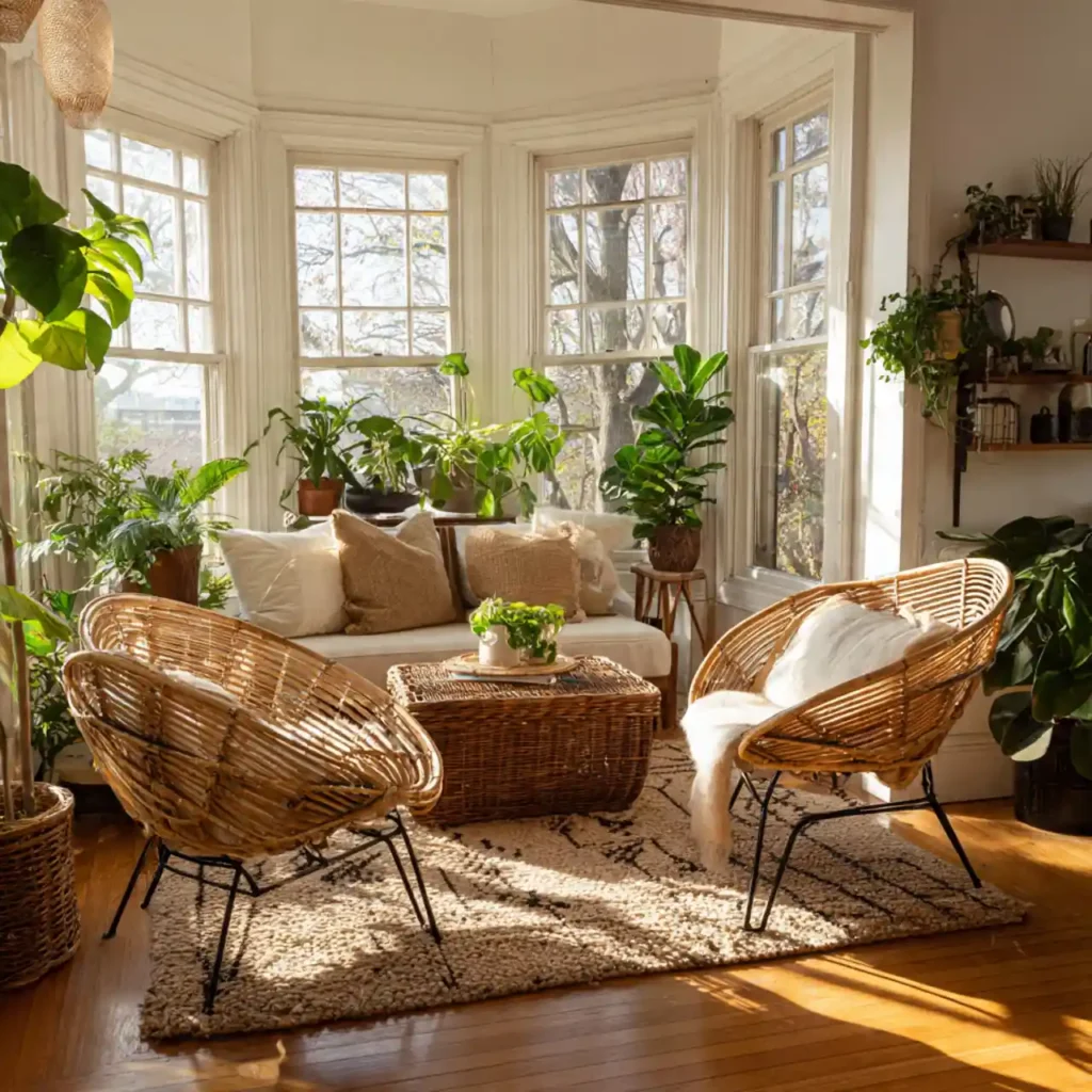 3-Biophilic Living Room Idea