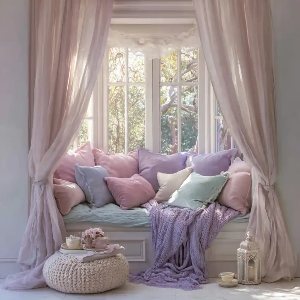 3-Window Nook Ideas with Stunning Color Palette